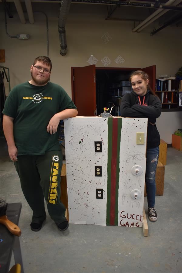 Matt & Emma with their Electrical Wall